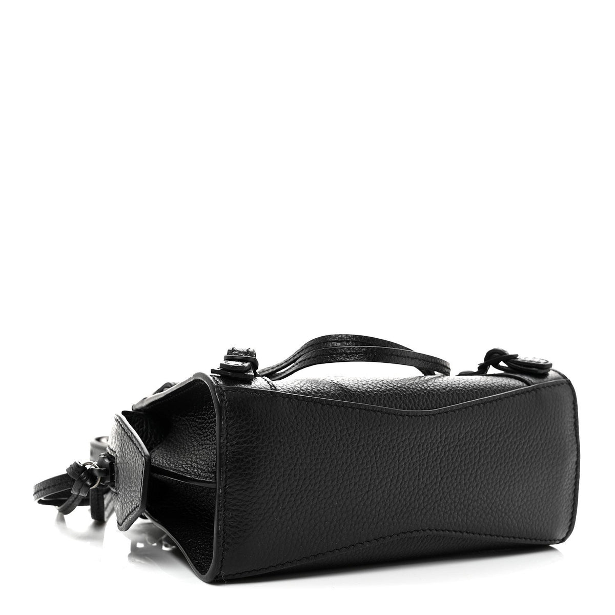 Grained Calfskin Neo Classic Black Hardware Nano City Crossbody Black