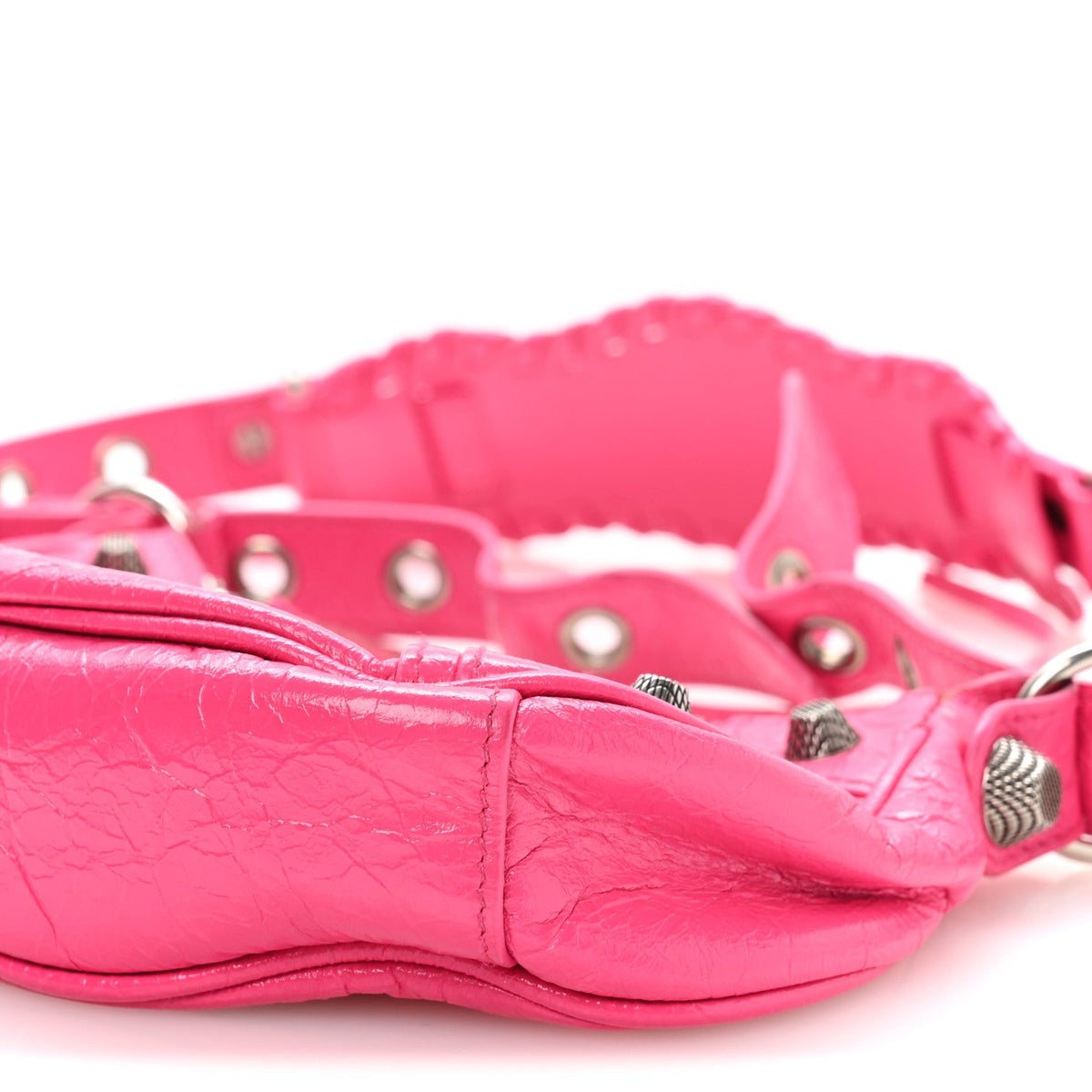 Agneau Arena Le Cagole Shoulder Bag XS Hot Pink