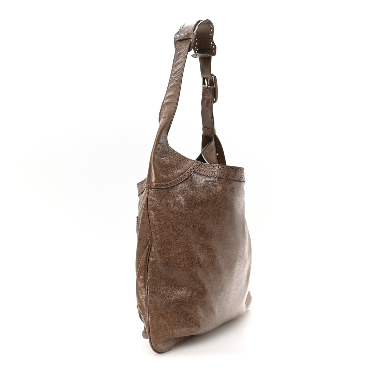 Agneau Giant Brogues Hardware Besace Hobo Taupe