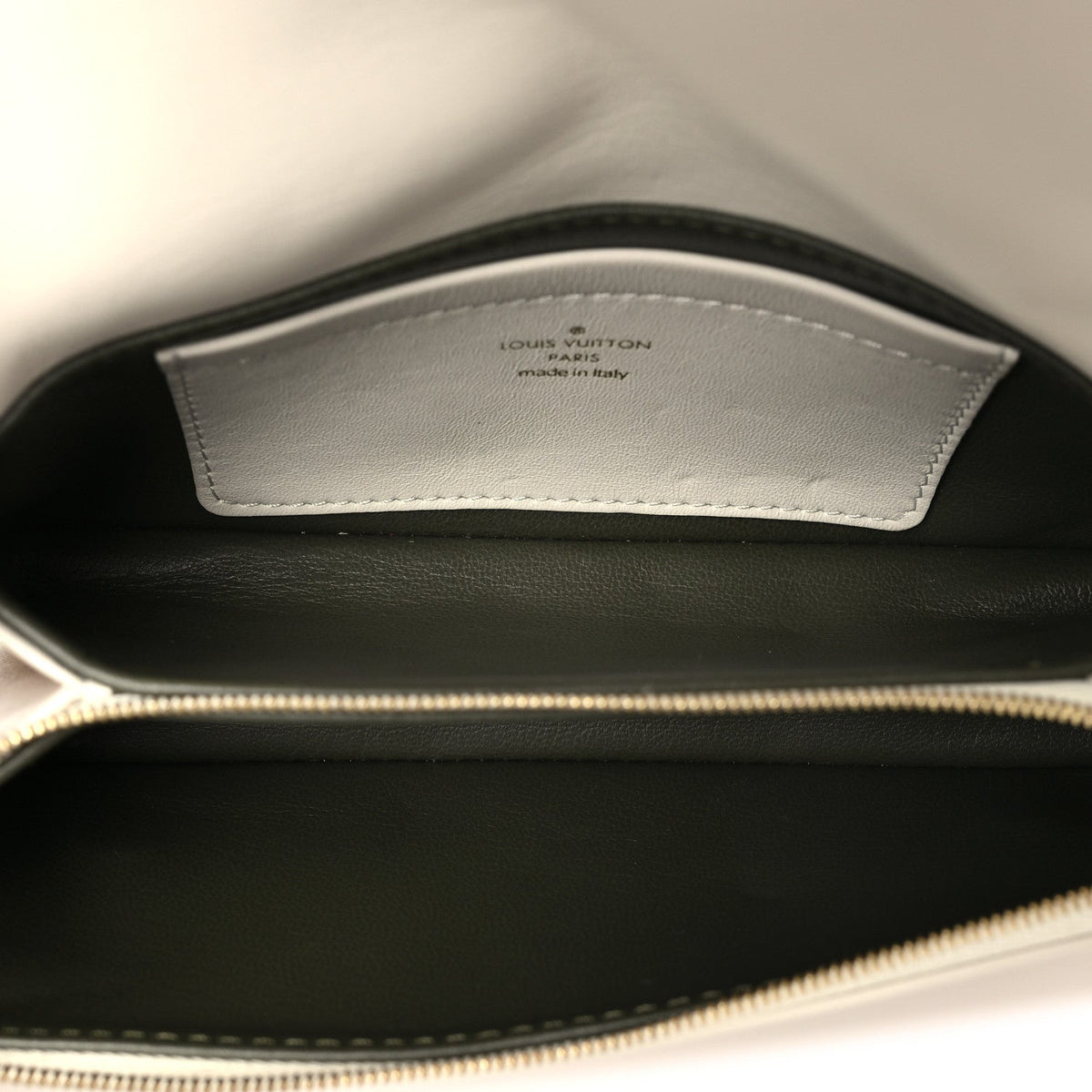 Lambskin Embossed Monogram Pochette Coussin Crossbody Creme