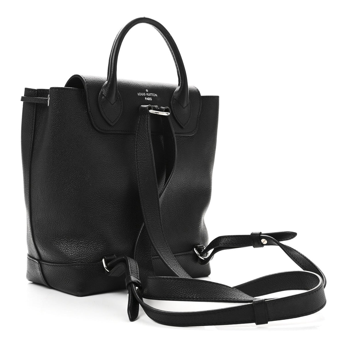 Calfskin Lockme Backpack Black