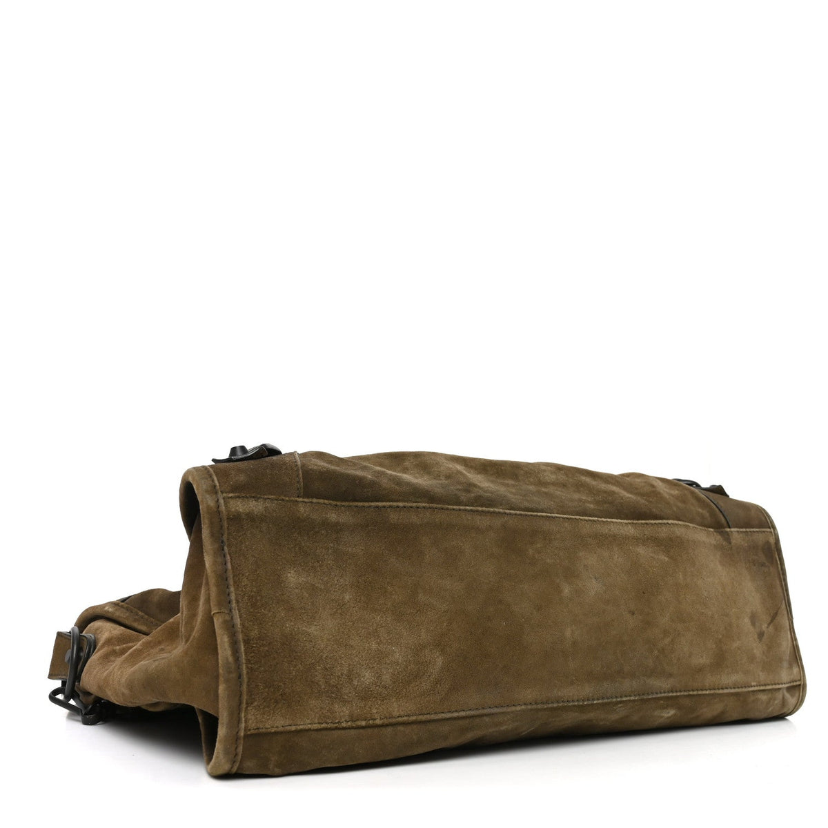 Waxed Suede Calfskin Classic Hardware Medium Le City Khaki