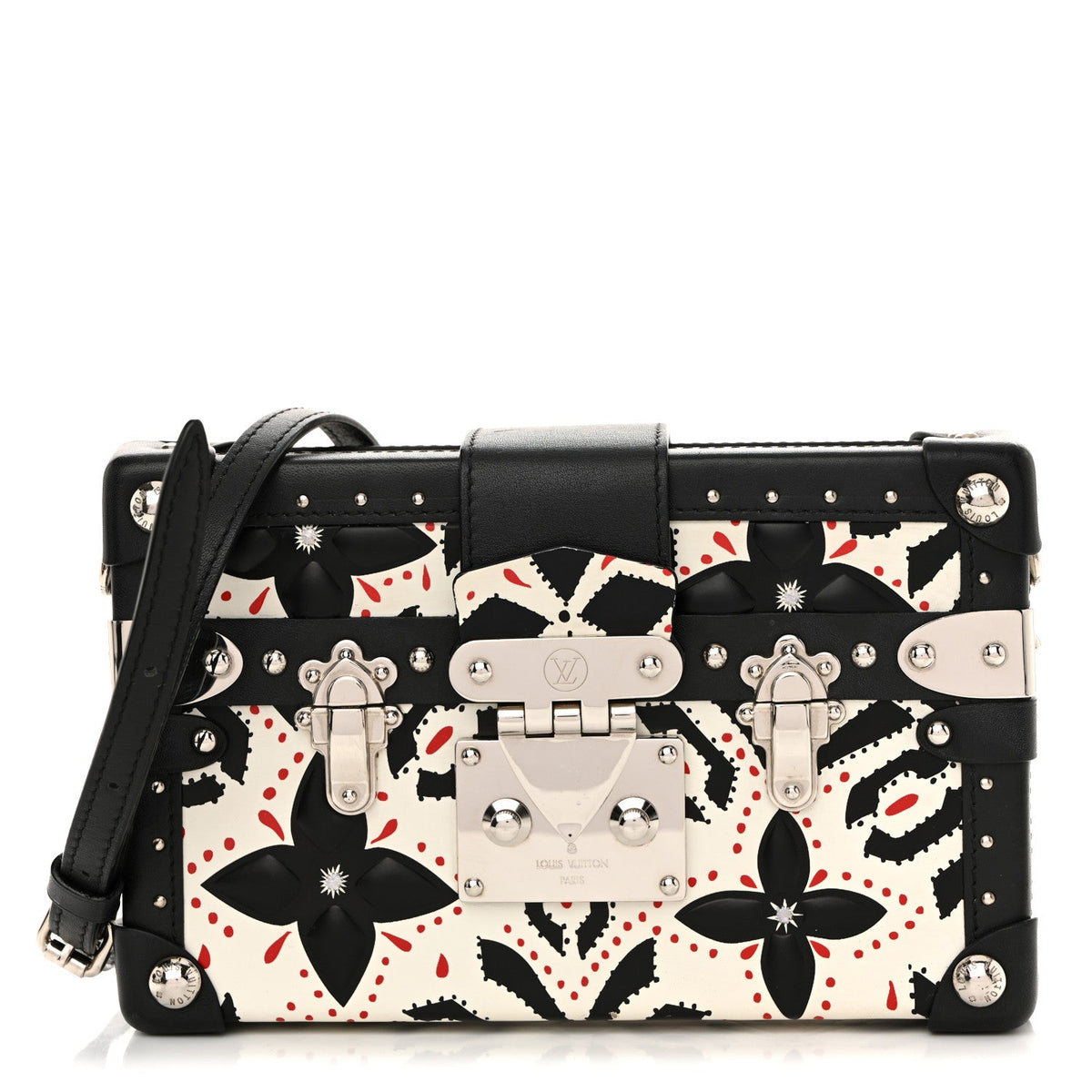 Calfskin Graphic Print Petite Malle