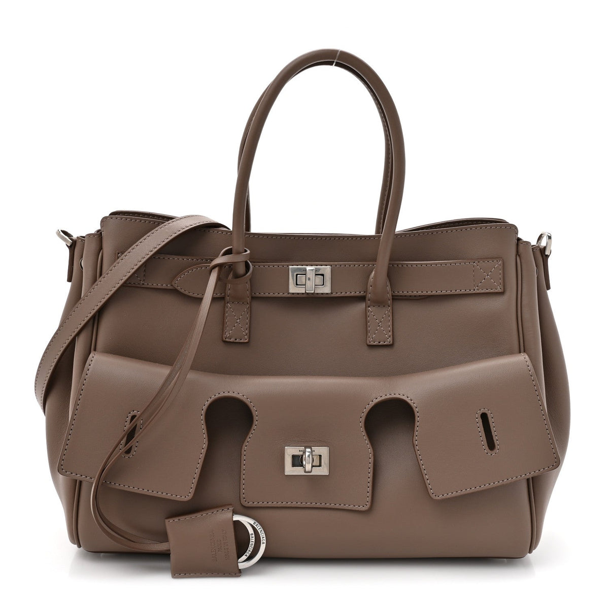 Smooth Calfskin Small Bel Air Carry All Bag Taupe