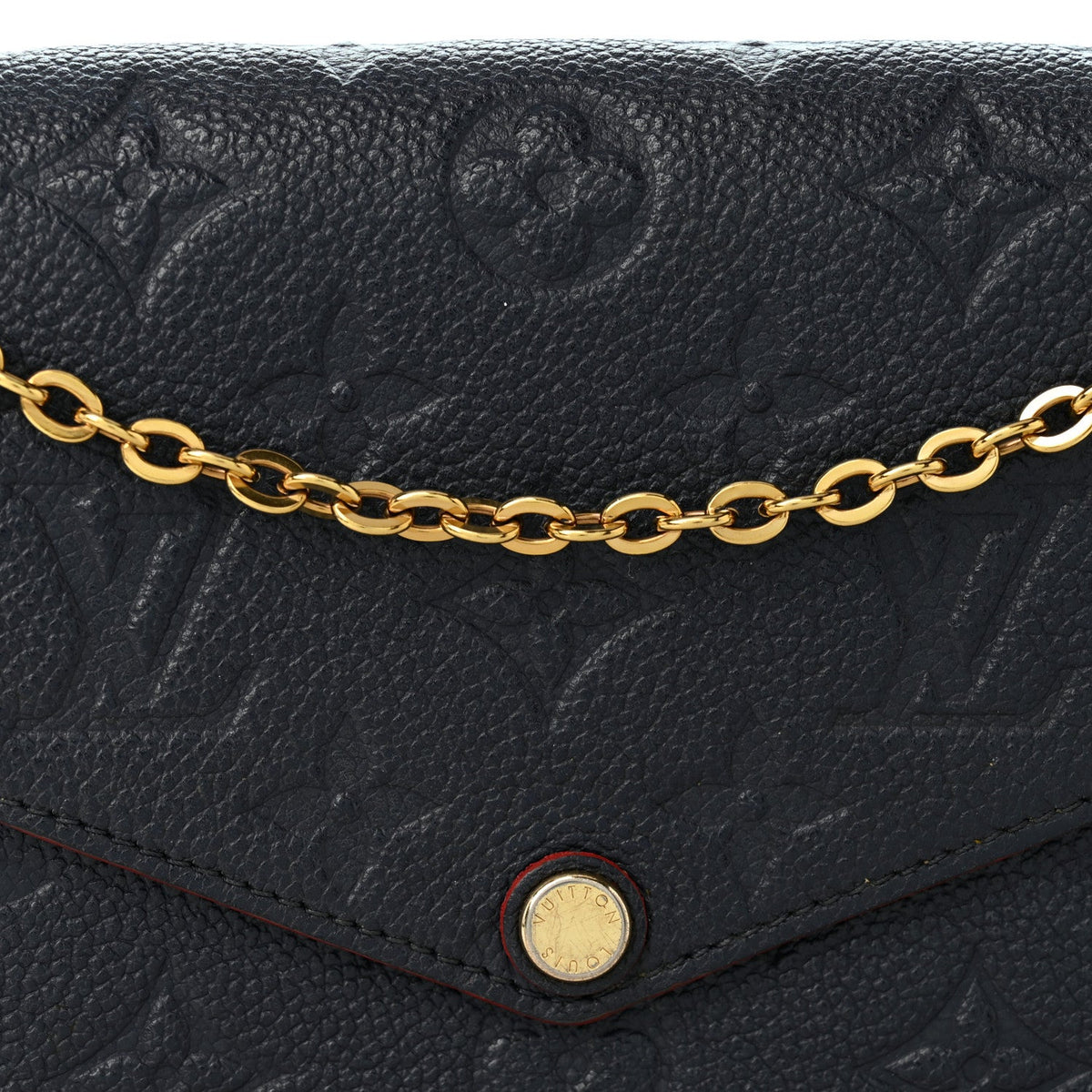 Empreinte Pochette Felicie Chain Wallet Marine Rouge