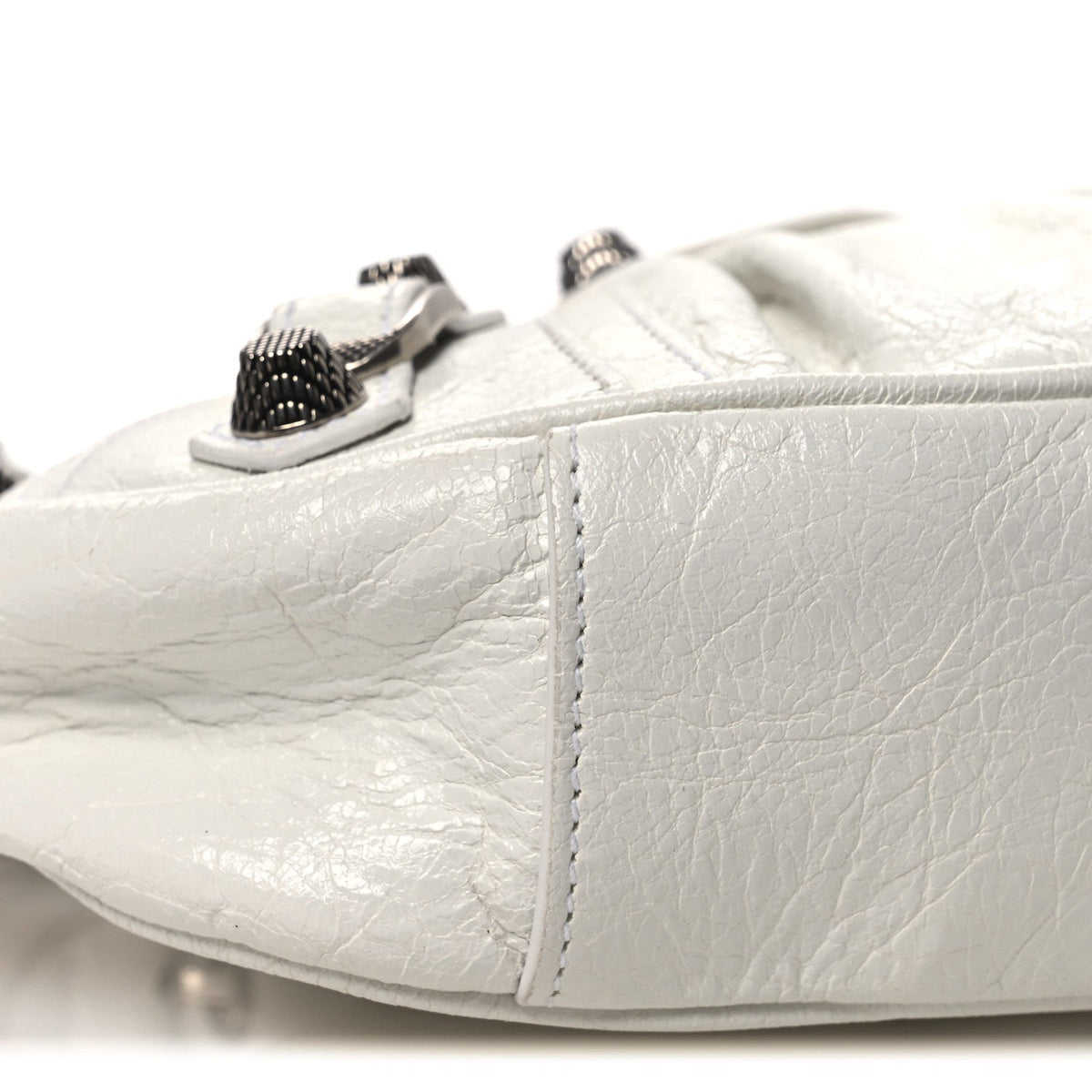 Agneau Arena Le Cagole Shoulder Bag XS Optic White