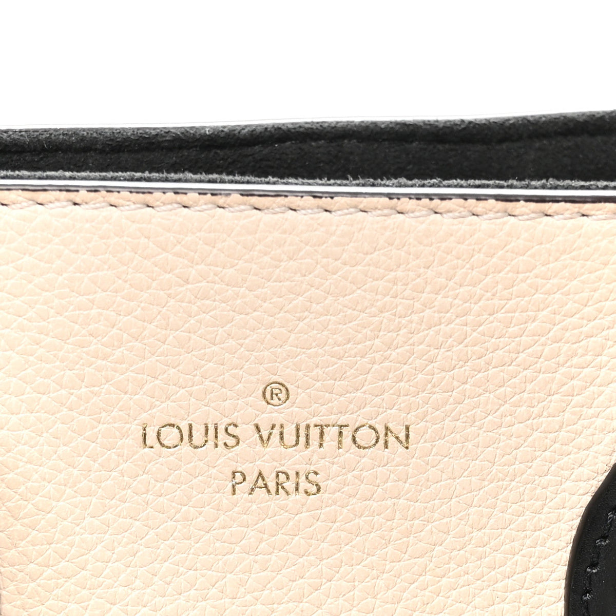 Calfskin Monogram Fold Tote PM Cream Khaki Black