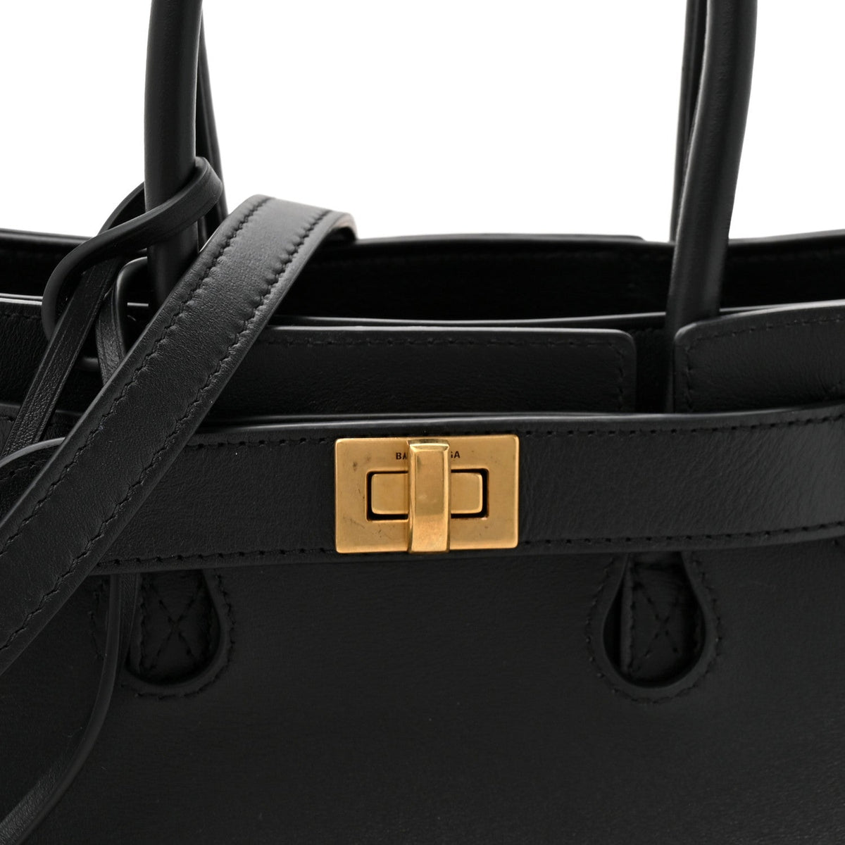 Smooth Calfskin Mini Bel Air Carry All Bag Black