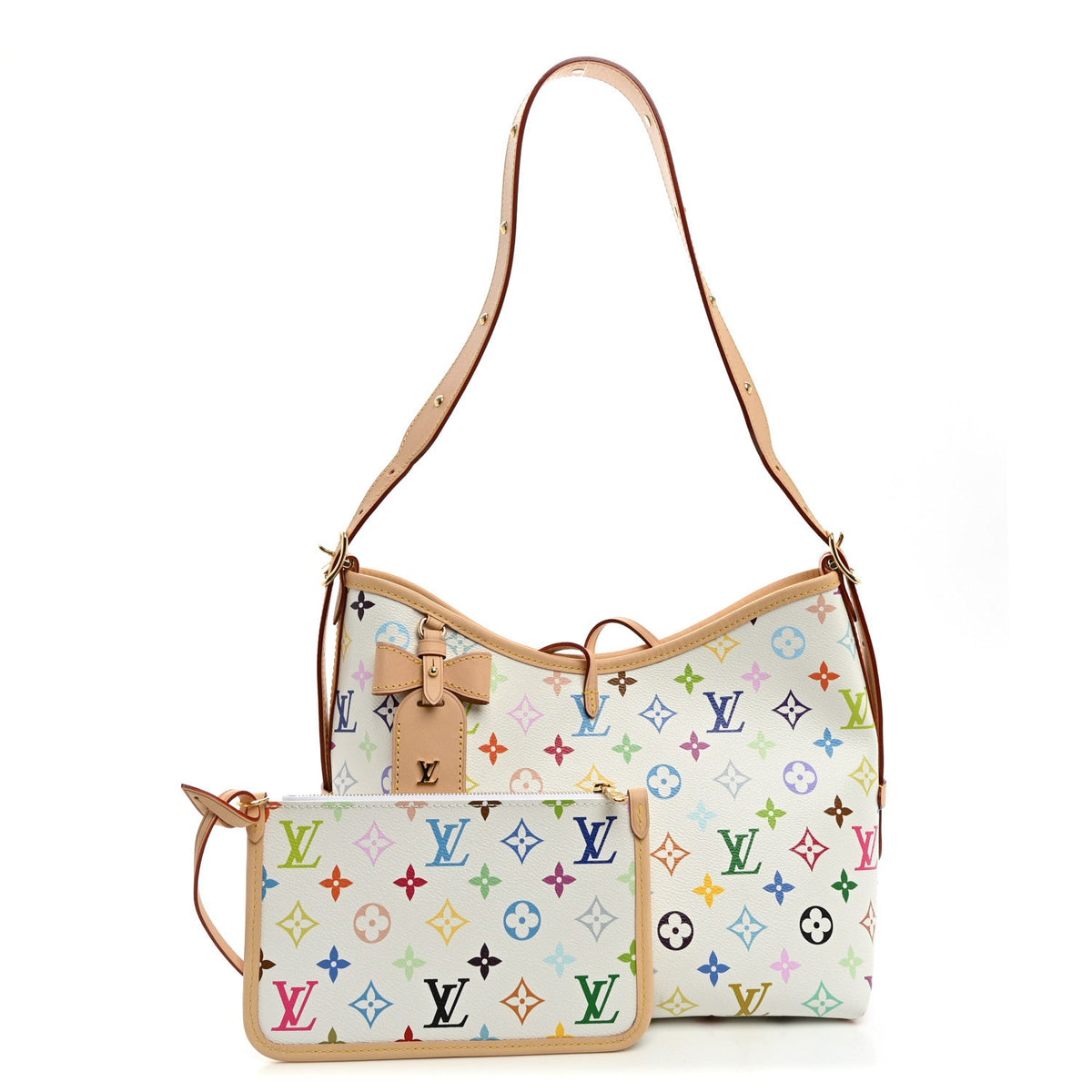 LV x TM Monogram Multicolor CarryAll PM White