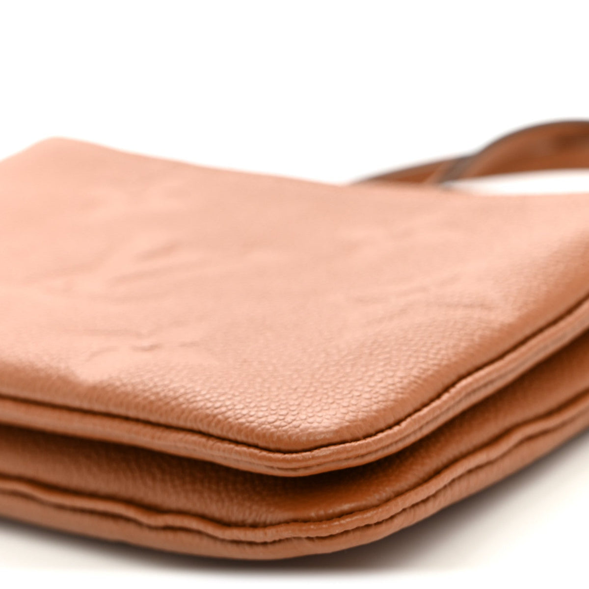 Empreinte Monogram Giant Double Zip Pochette Caramel