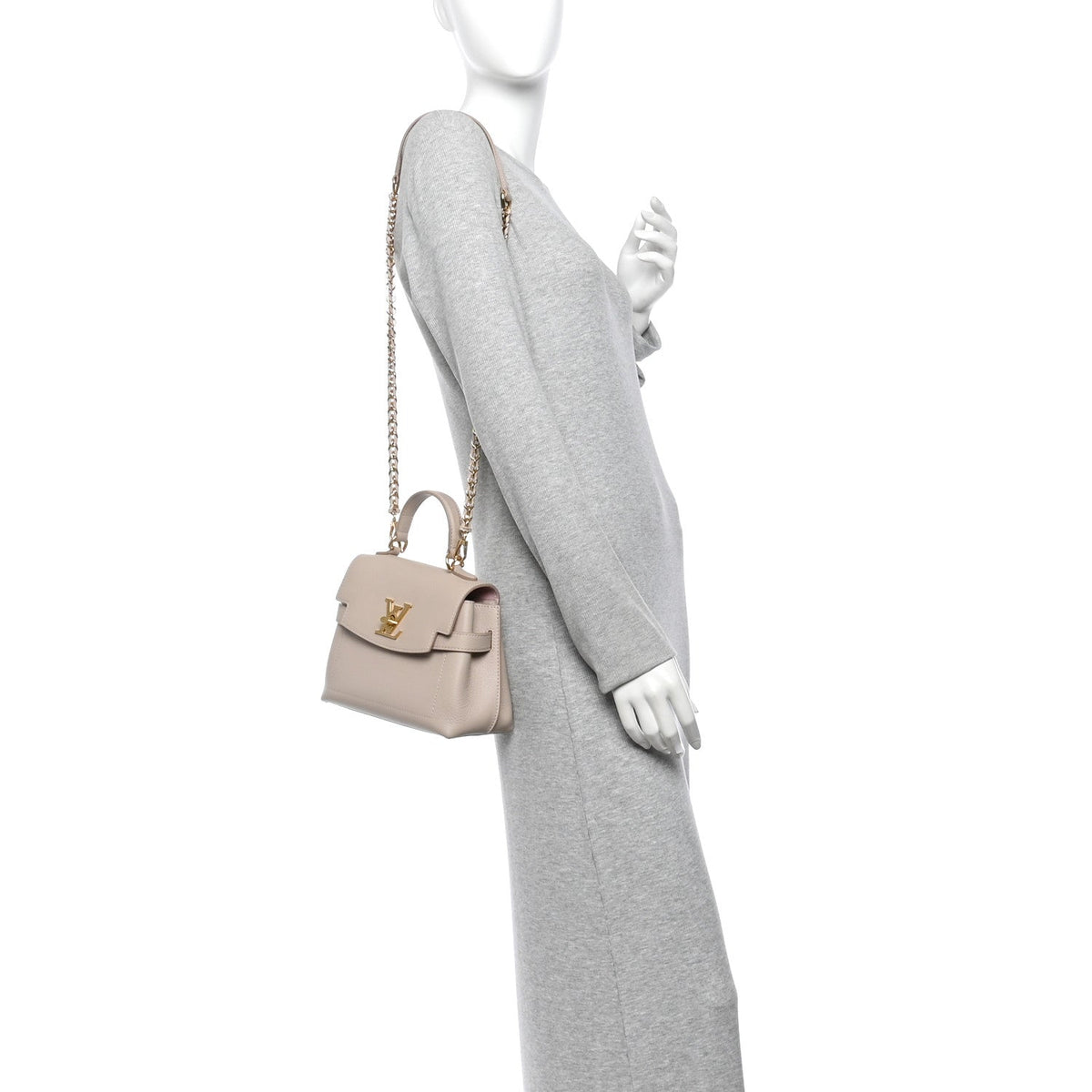 Soft Calfskin Mini Lockme Ever Greige