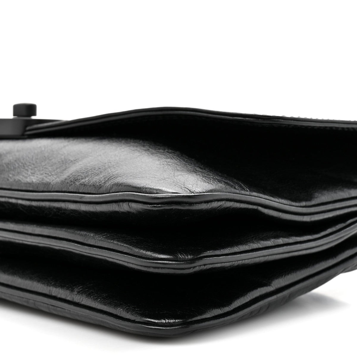 Calfskin Medium BB Soft Flap Bag Black