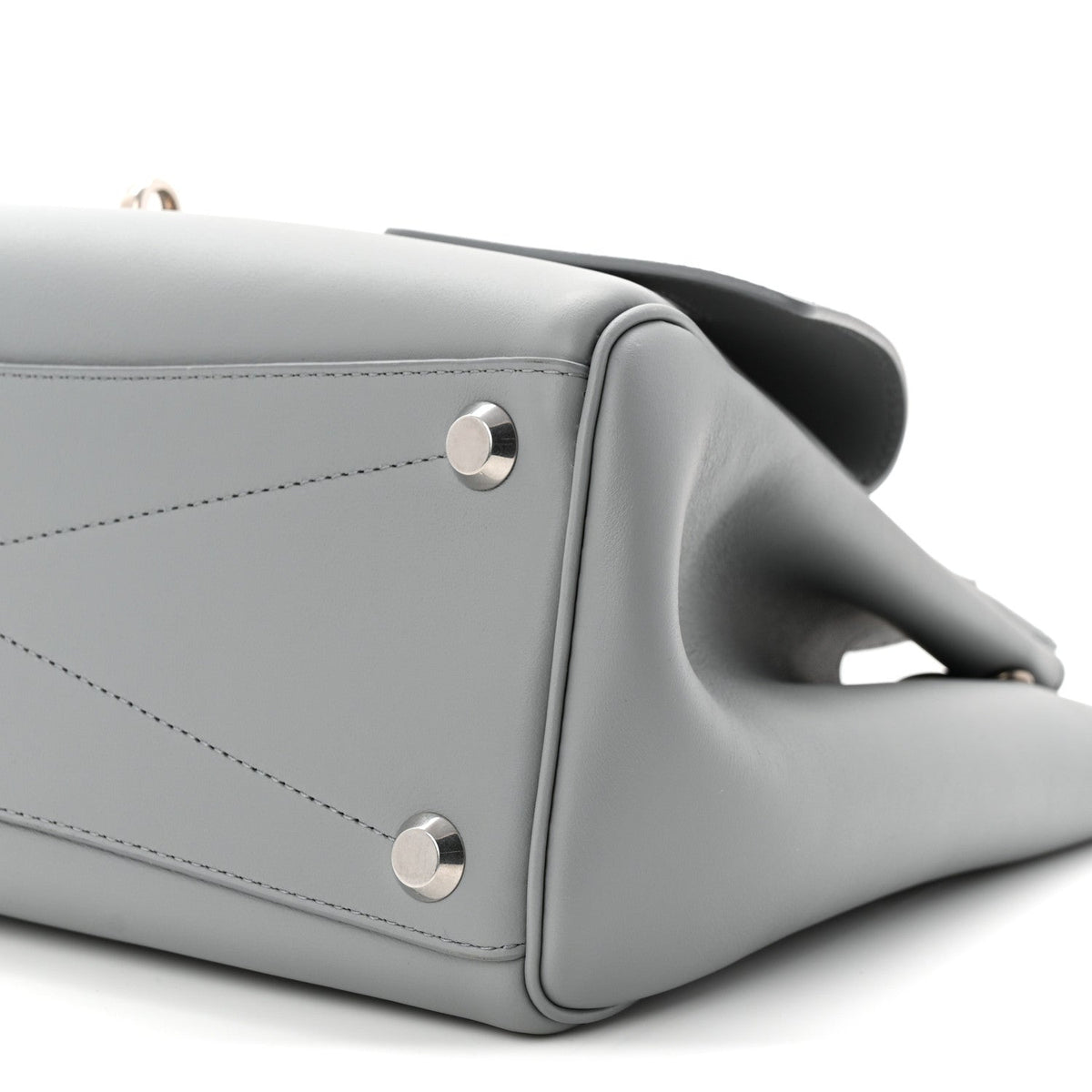 Smooth Calfskin Small Bel Air Carry All Bag Cloud Grey