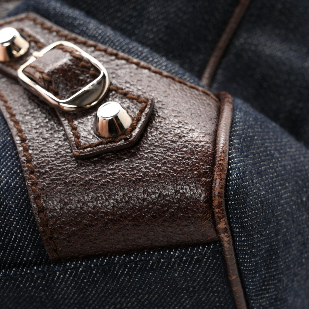 Denim Box Bag Chocolate