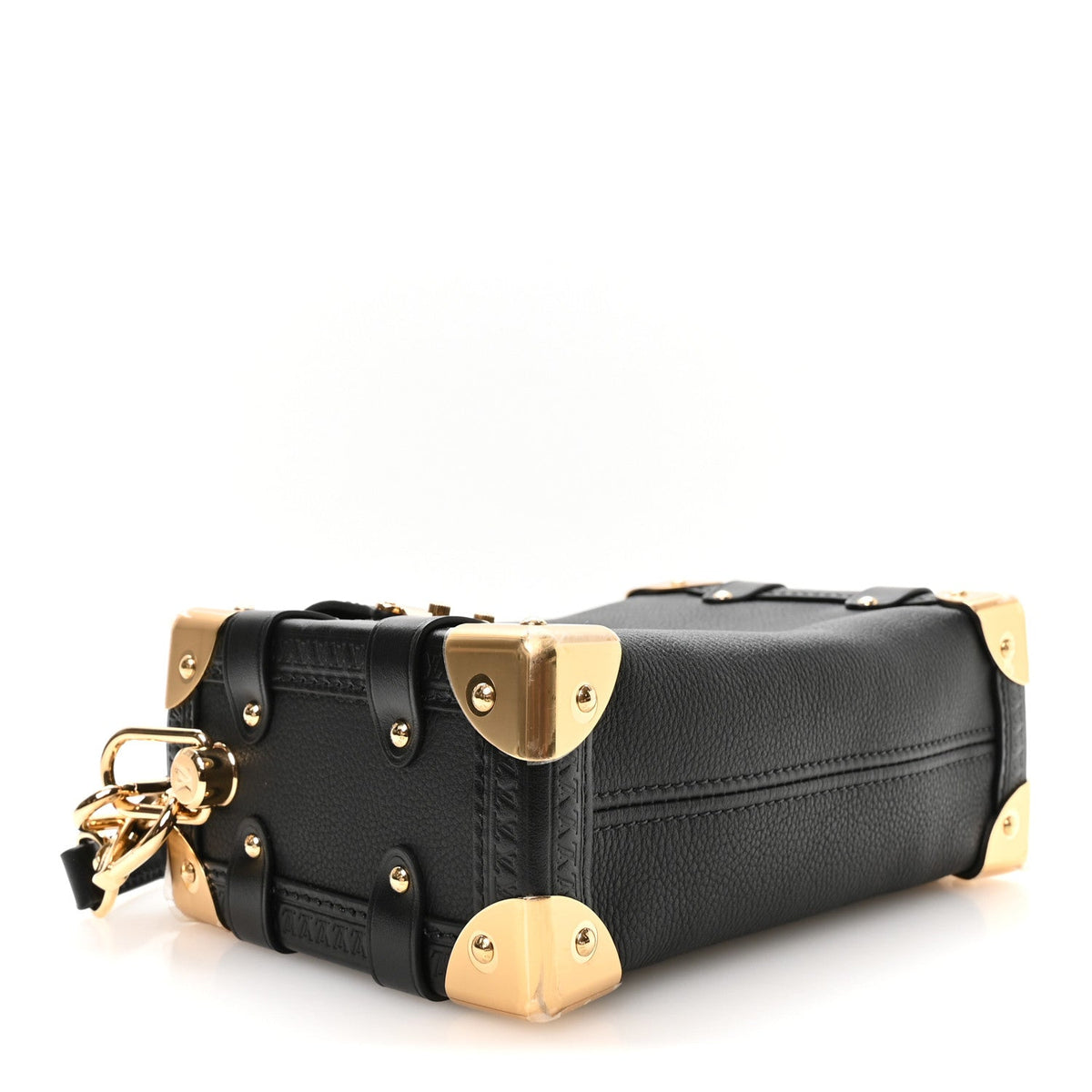 Grained Calfskin Side Trunk PM Black