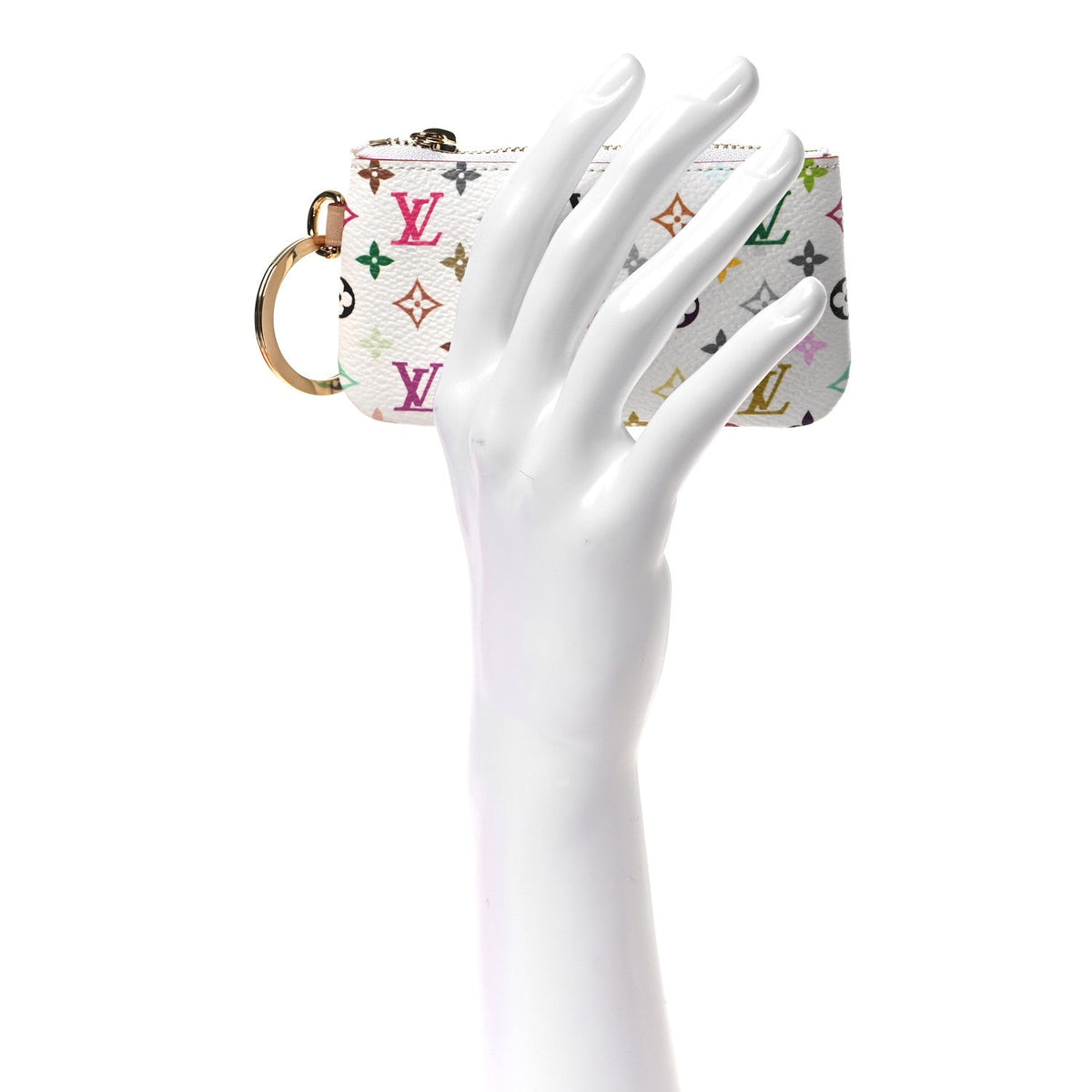 LV X TM Monogram Multicolor Phone Holder White