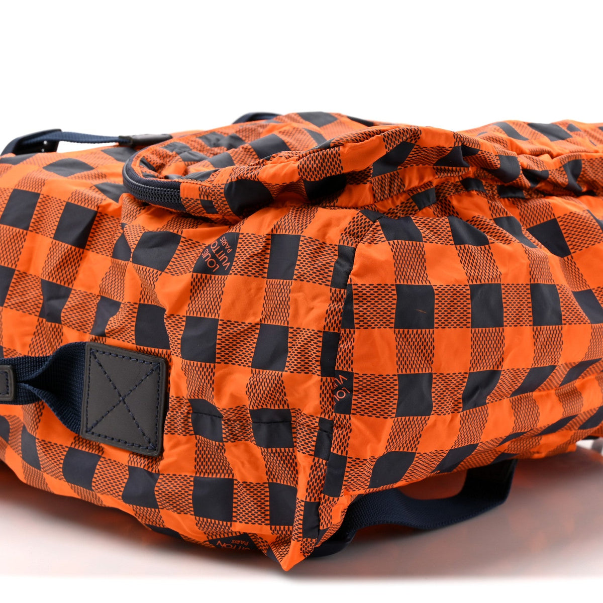 Nylon Damier Masai Adventure Practical Backpack Orange