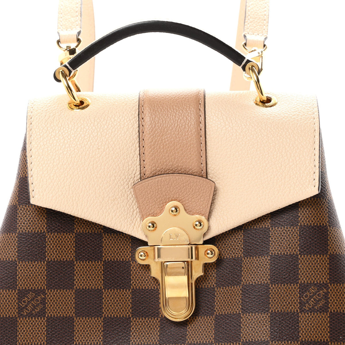 Damier Ebene Clapton Backpack Creme