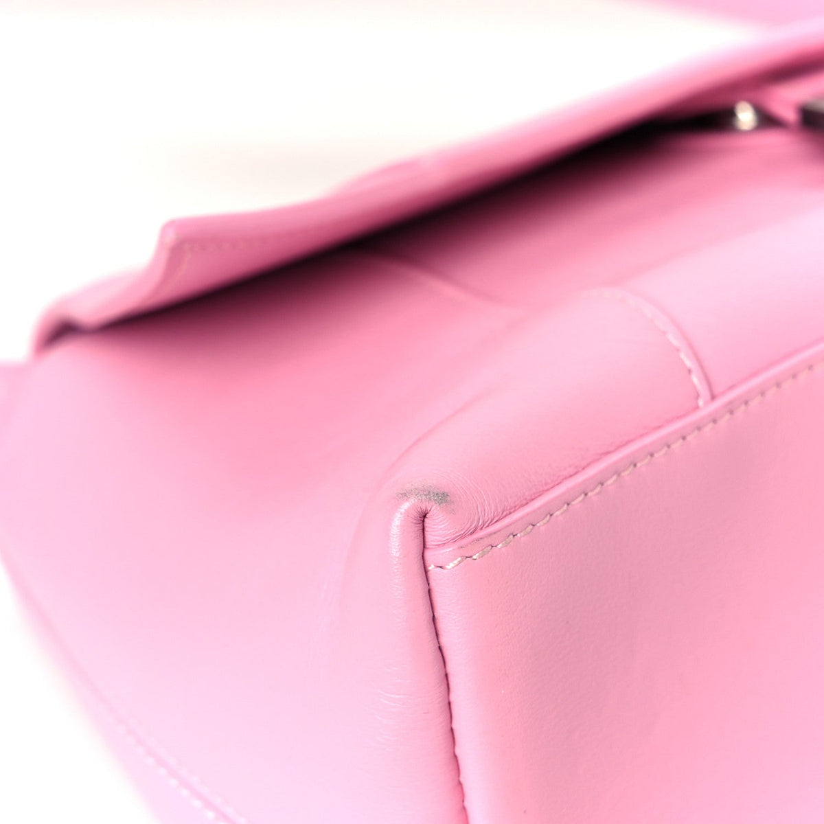 Semi Shiny Smooth Calfskin Small Downtown Shoulder Bag Candy Pink
