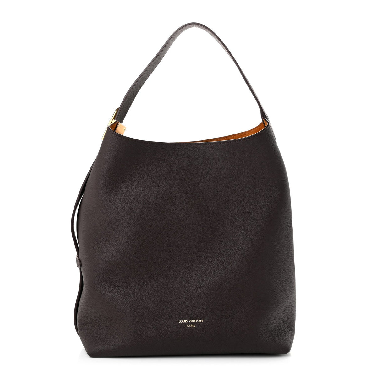Grained Calfskin Low Key Hobo MM Chocolate