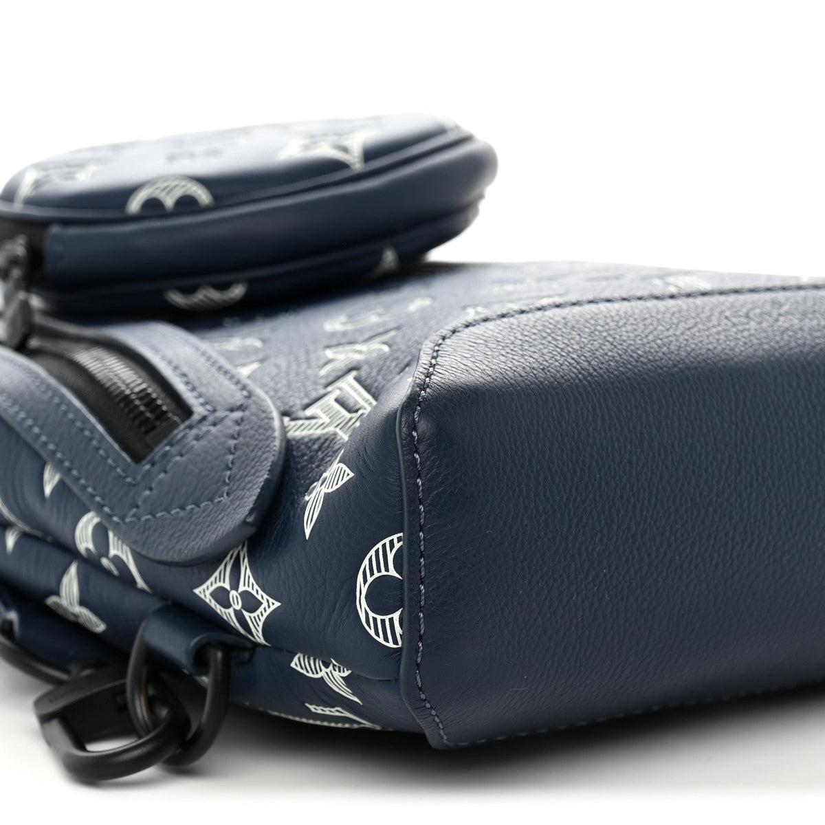 Monogram Shadow Duo Slingbag Navy River Blue