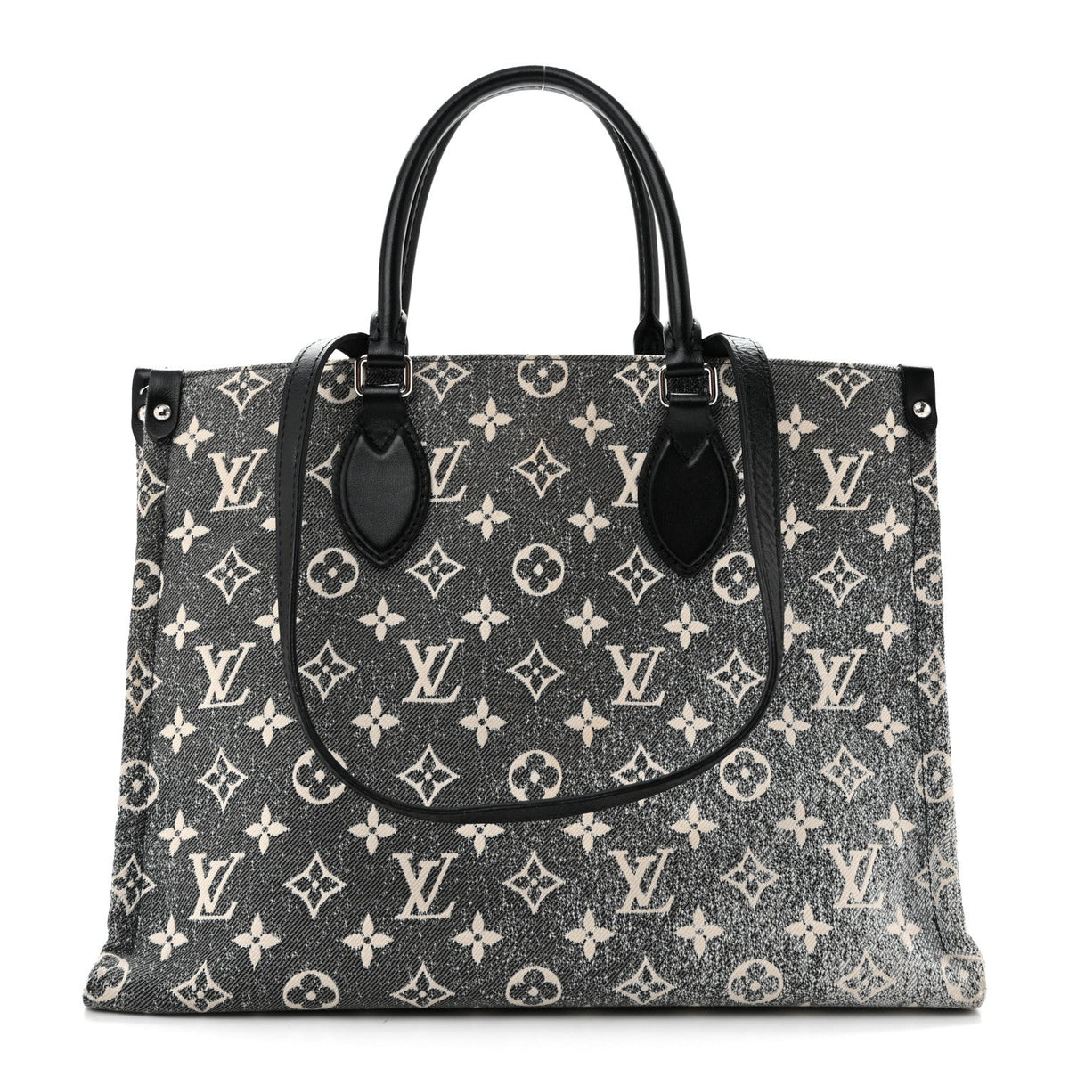 Monogram Jacquard Denim Onthego MM Black