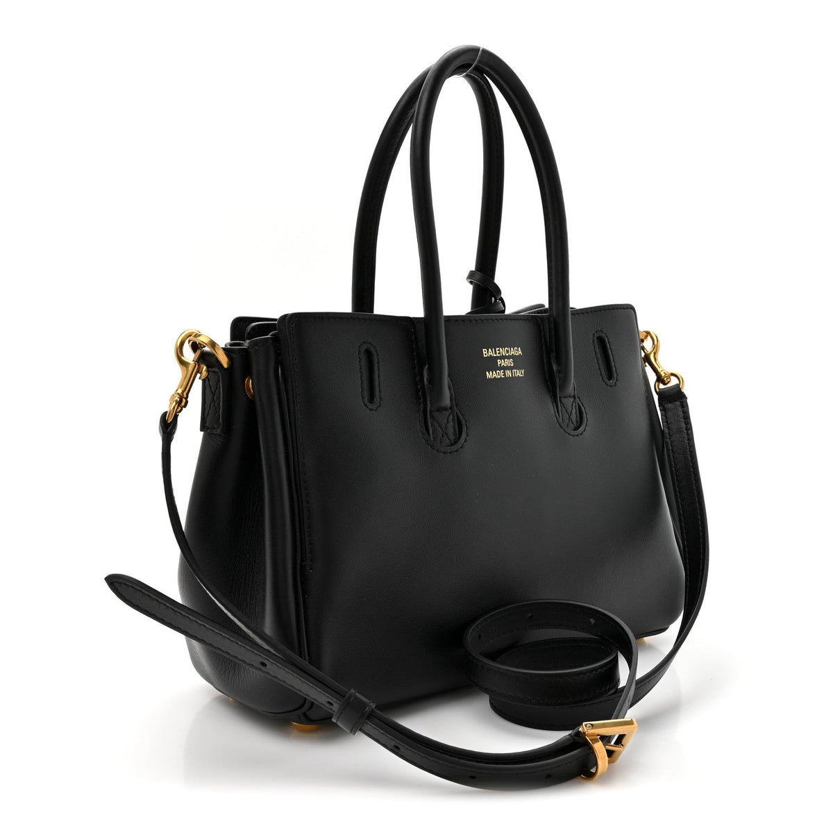 Smooth Calfskin Mini Bel Air Carry All Bag Black