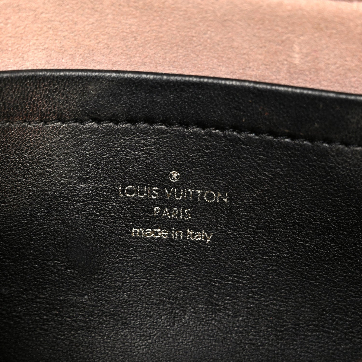 Lambskin Embossed Monogram Pochette Coussin Black
