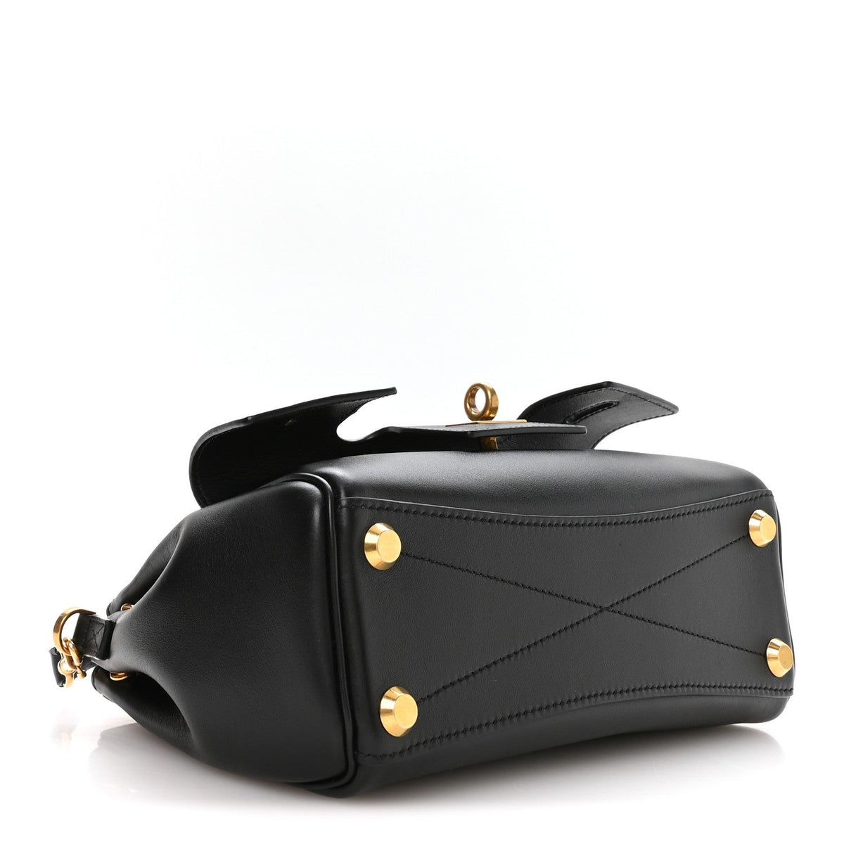 Smooth Calfskin Mini Bel Air Carry All Bag Black