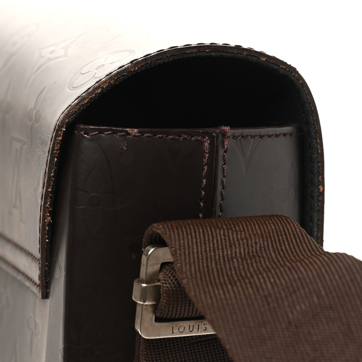 Monogram Glace Fonzie Messenger Bag Cafe