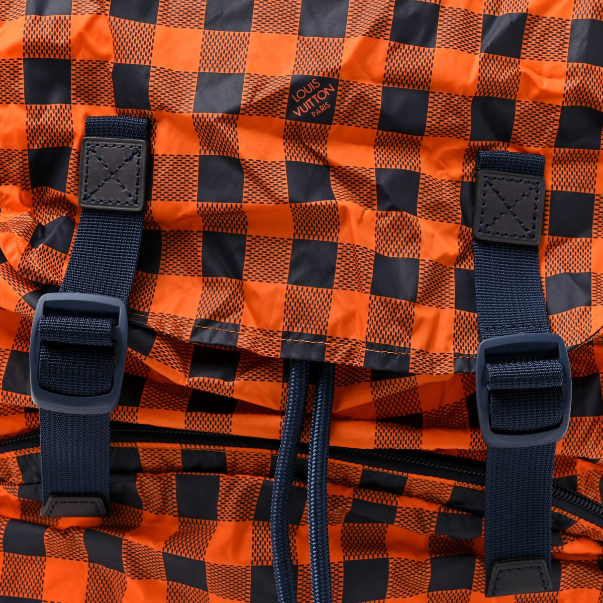 Nylon Damier Masai Adventure Practical Backpack Orange