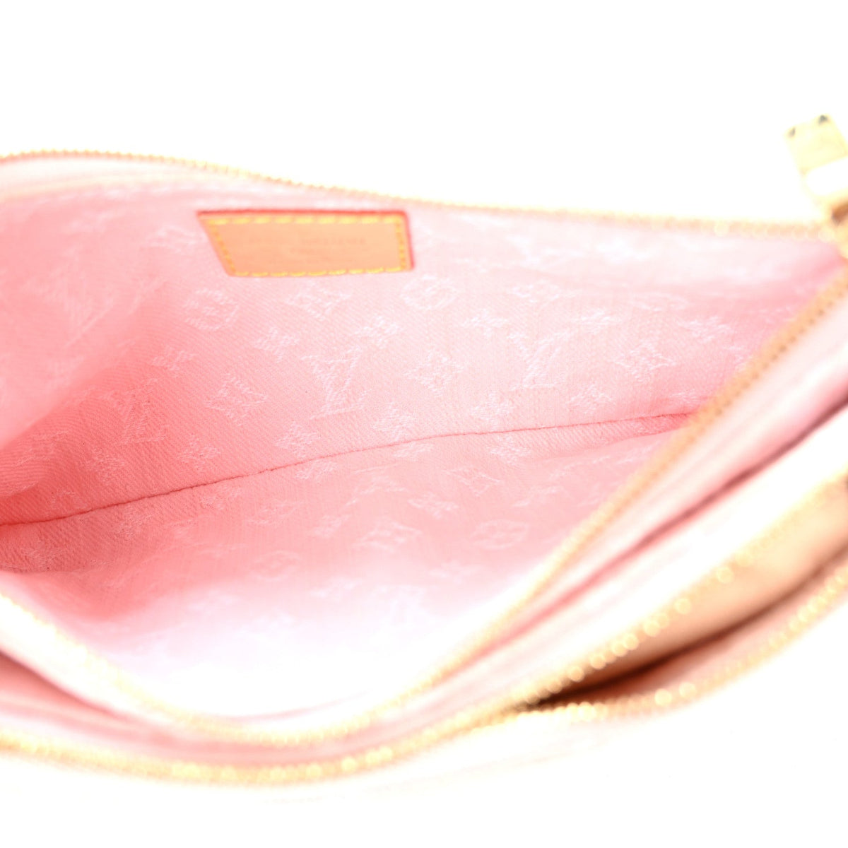 Monogram Denim Liv Pochette Washed Pink