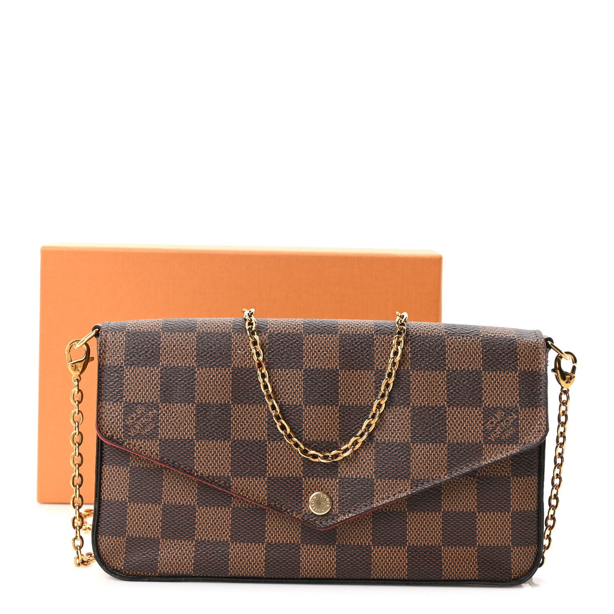 Damier Ebene Pochette Felicie Chain Wallet