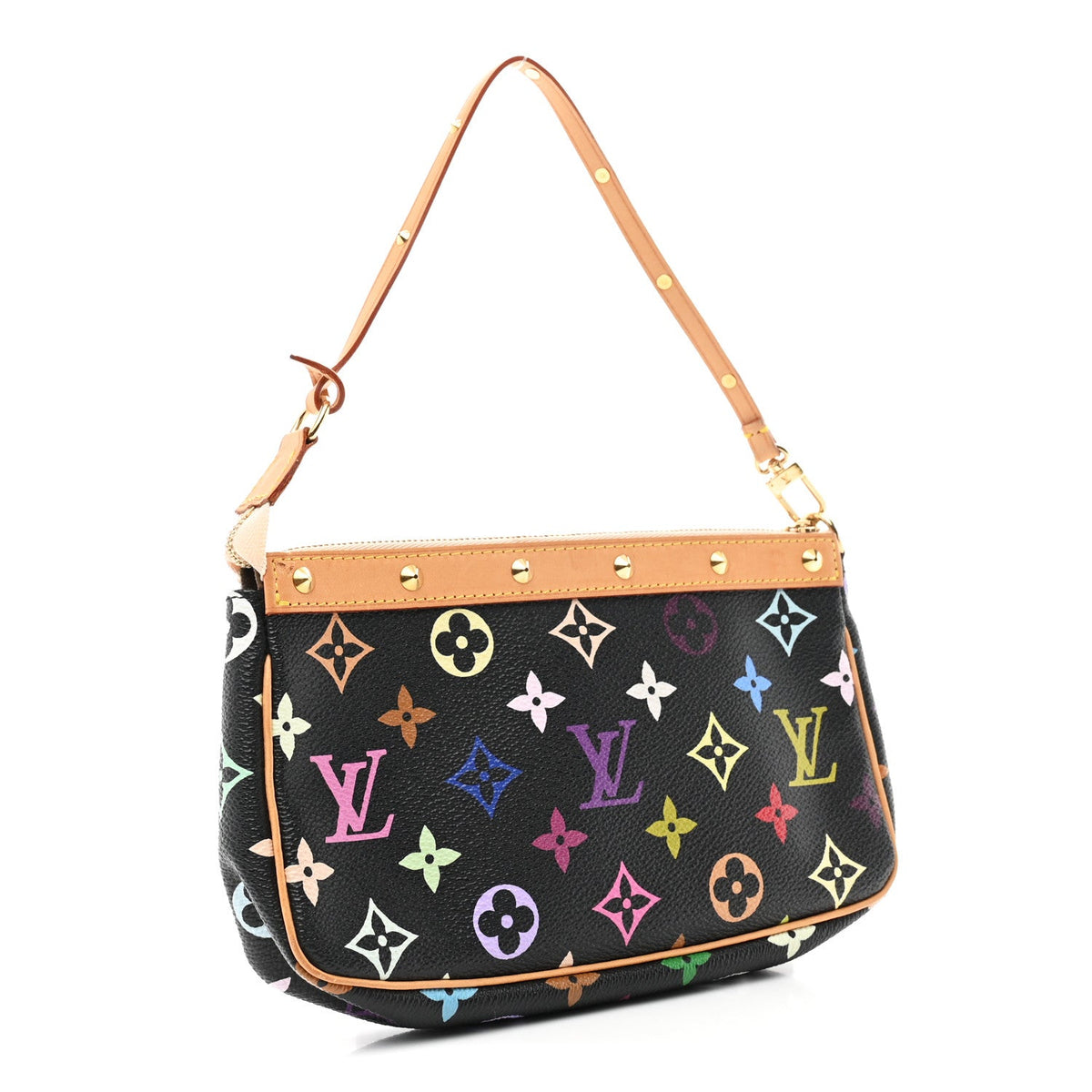 Monogram Multicolor Pochette Accessories Black