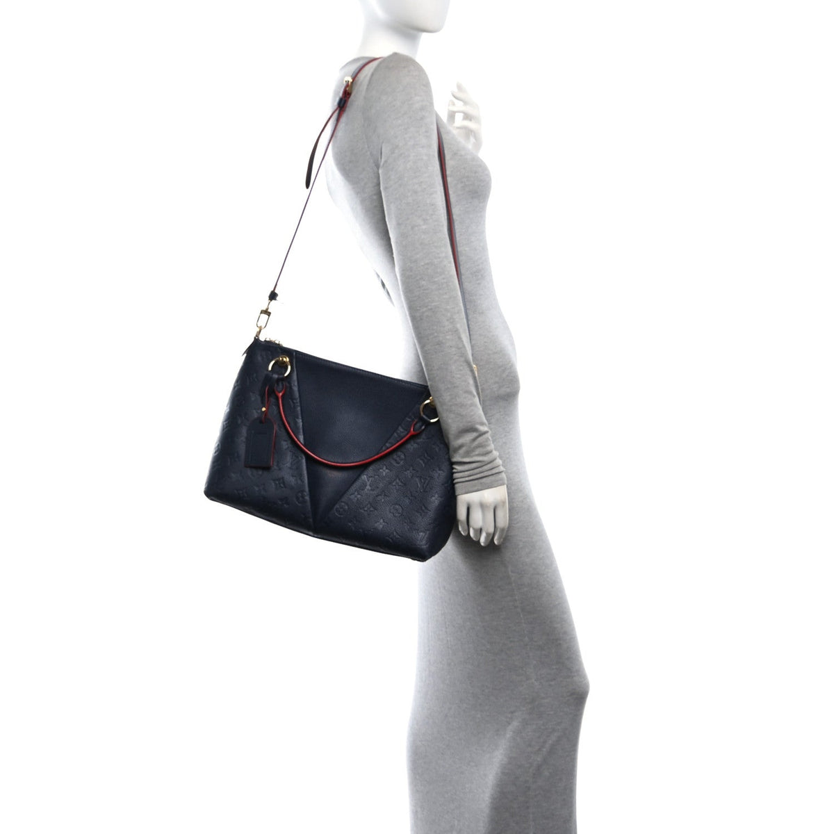 Empreinte V Tote MM Marine Rouge