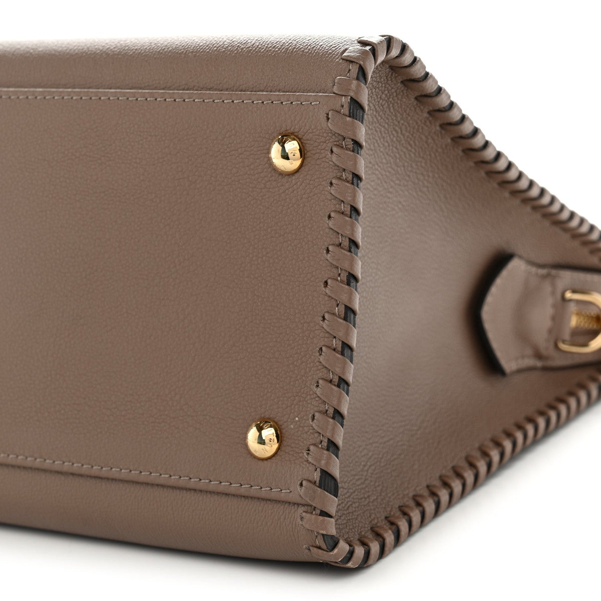Calfskin Snakeskin Very Zipped Tote Taupe