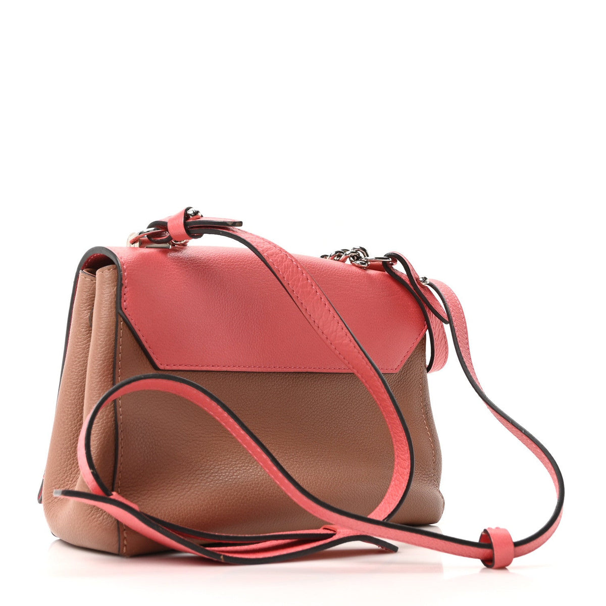 Calfskin Lockme II Chain Bag BB Rose Bruyere