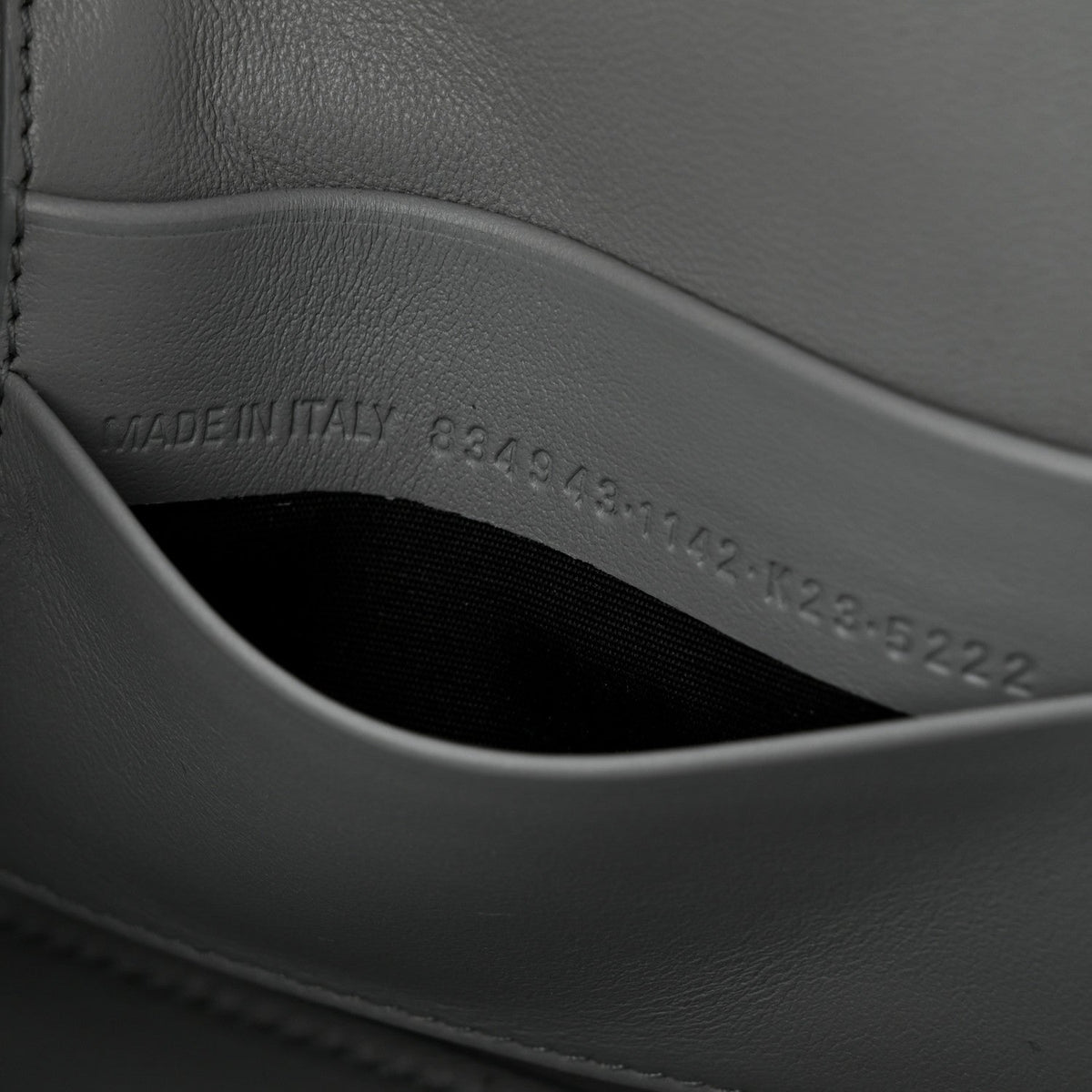 Smooth Calfskin Small Bel Air Clutch On Strap Cloud Grey