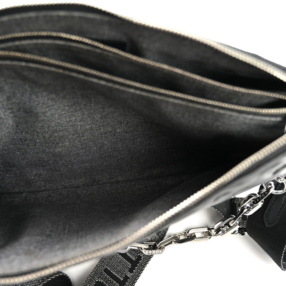 Lambskin Embossed Monogram Coussin MM Black Gray