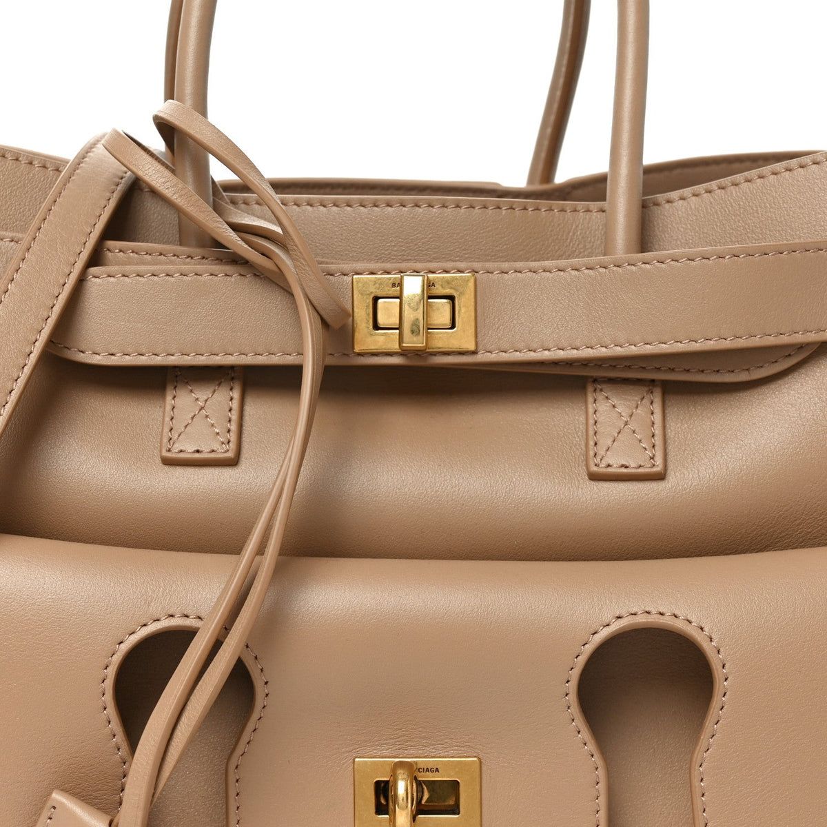 Smooth Calfskin Small Bel Air Carry All Bag Latte