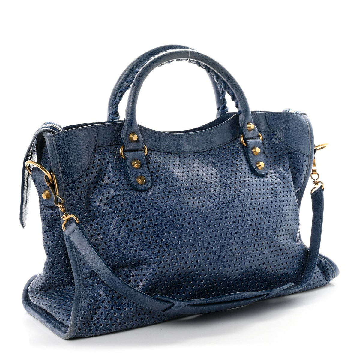 Agneau Classic Gold Hardware Perforated Dot City Atlantique