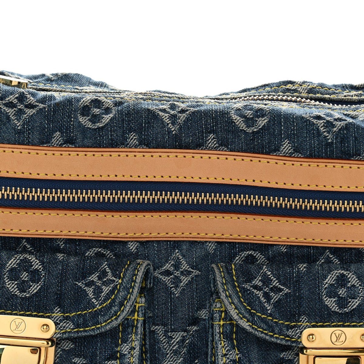 Monogram Denim Baggy PM Blue
