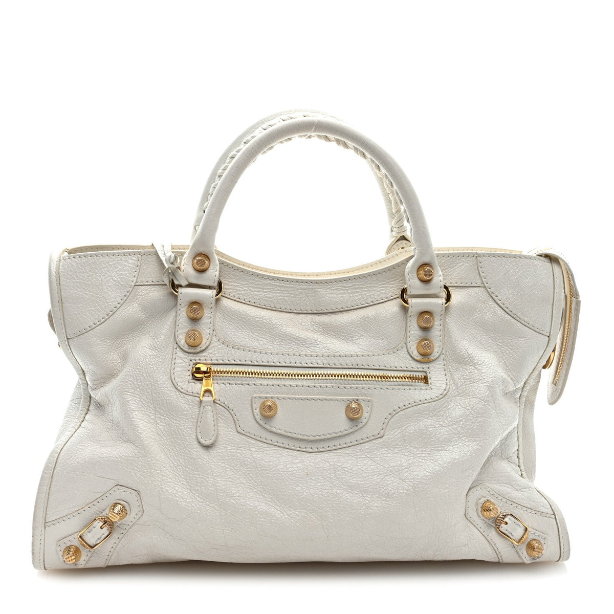 Agneau Giant 12 Gold Hardware City Blanc Creme Light Craie