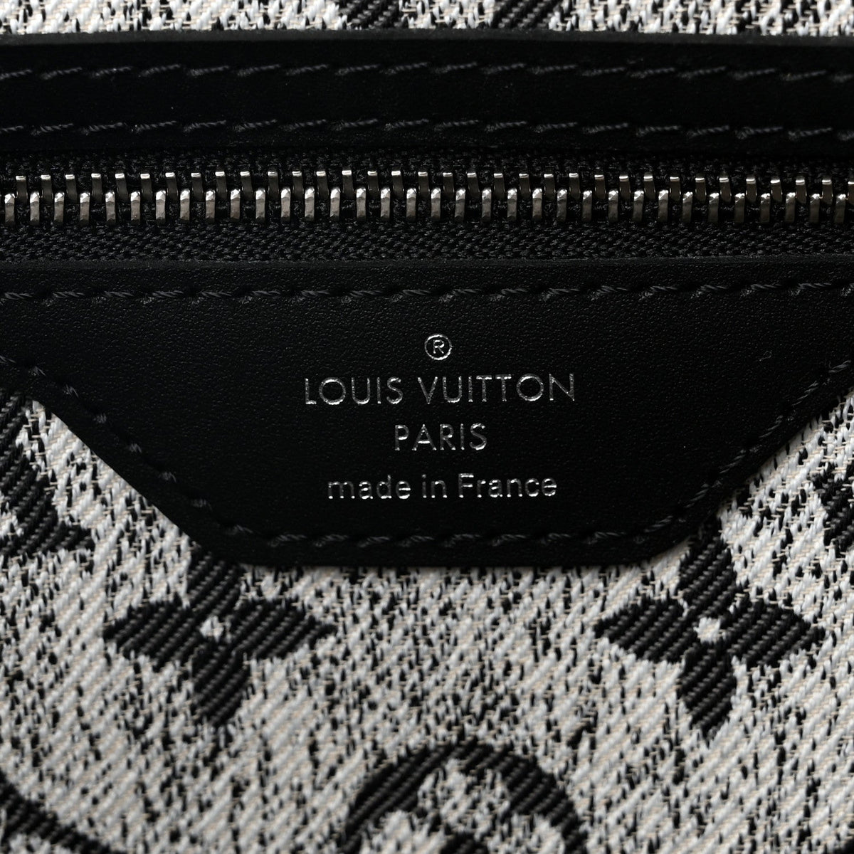 Denim Monogram Jacquard Neverfull MM Grey