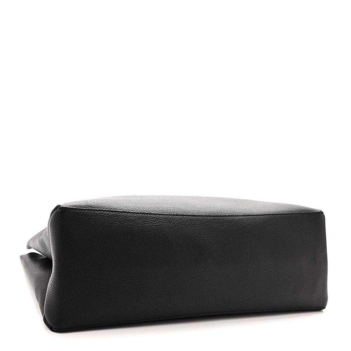 Grained Calfskin Lockme Shopper Black
