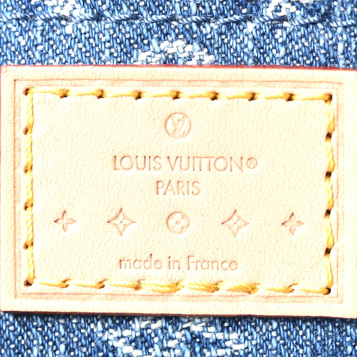 Monogram Denim Croissant MM Blue