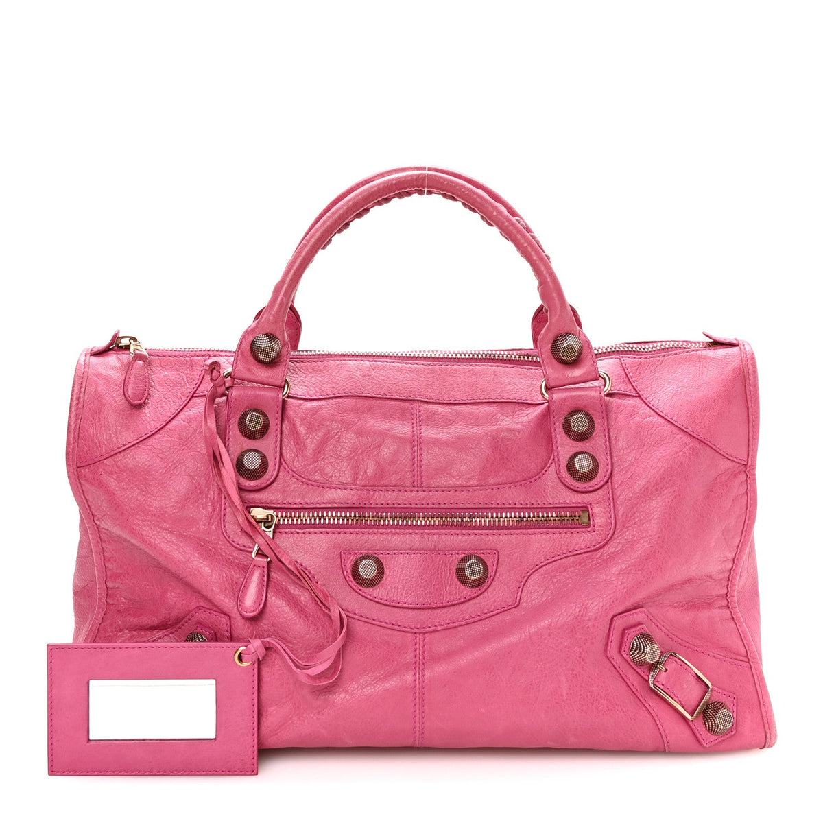 Agneau Giant 21 Rose Gold Hardware Work Cyclamen Fucsia
