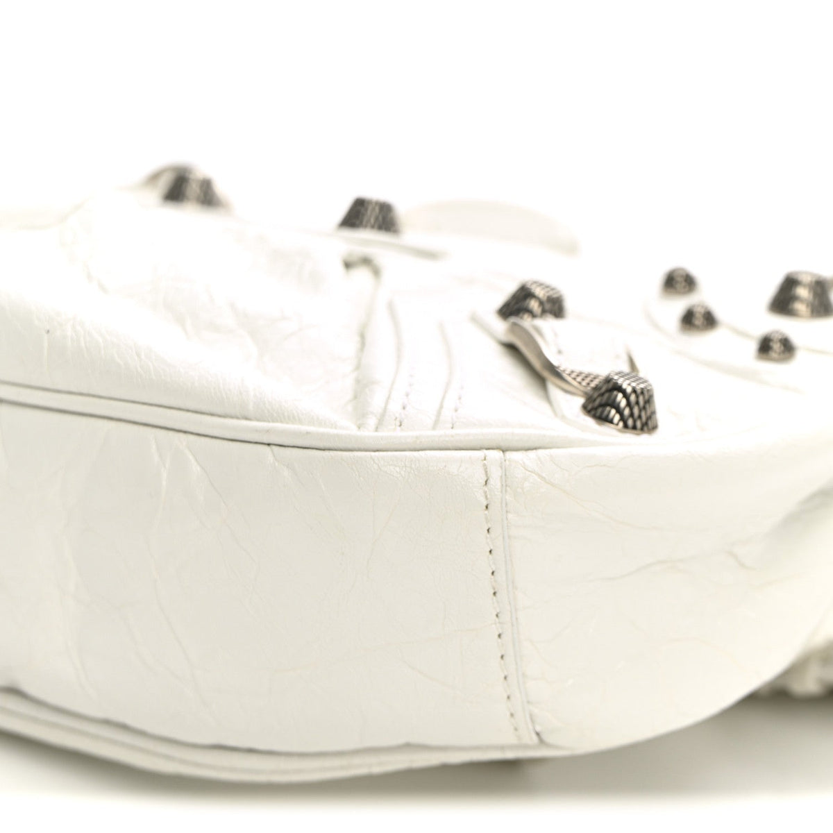 Agneau Arena Le Cagole Shoulder Bag XS Optic White