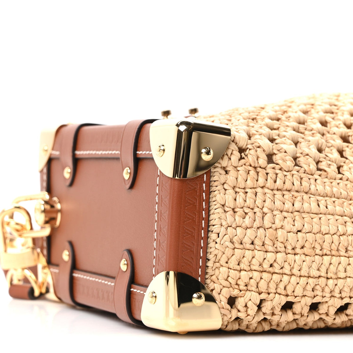 Raffia Side Trunk MM Natural Brown