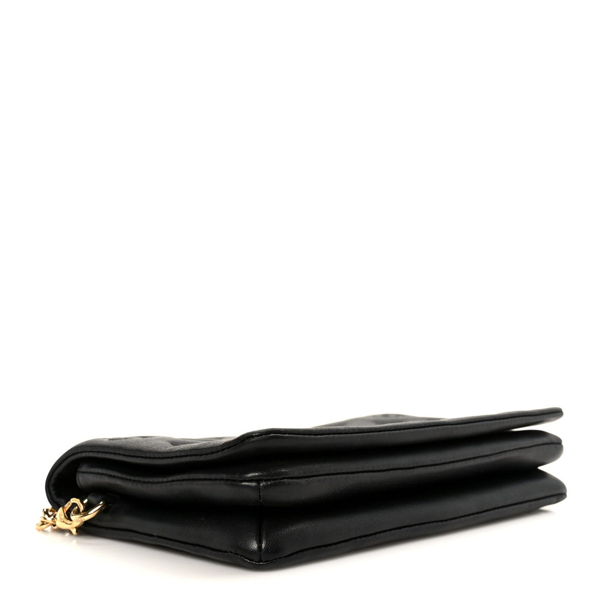 Lambskin Embossed Monogram Pochette Coussin Black